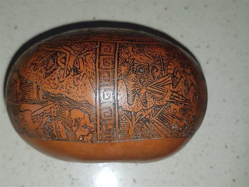 Peruaanse kalabas, mooi bewerkt, Antiek en Kunst, Curiosa en Brocante, Ophalen of Verzenden