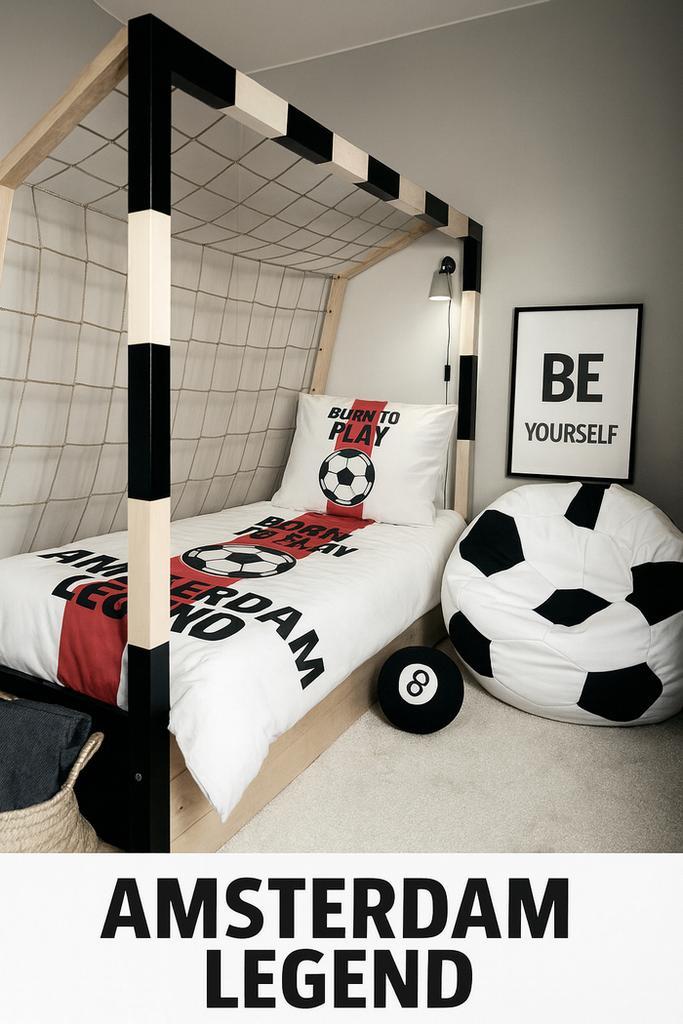 Voetbal dekbedovertrek beddengoed eenpersoons, Kinderen en Baby's, Kinderkamer | Beddengoed, Nieuw, Dekbedovertrek, Jongetje of Meisje