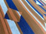 Vintage oranje bruine tricot stof 1.50 x 1.50 mtr (R22), Hobby en Vrije tijd, Stoffen en Lappen, Ophalen of Verzenden, Nieuw