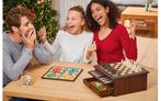 10 in 1 bordspel houten box, Een of twee spelers, Ophalen of Verzenden, Gebruikt