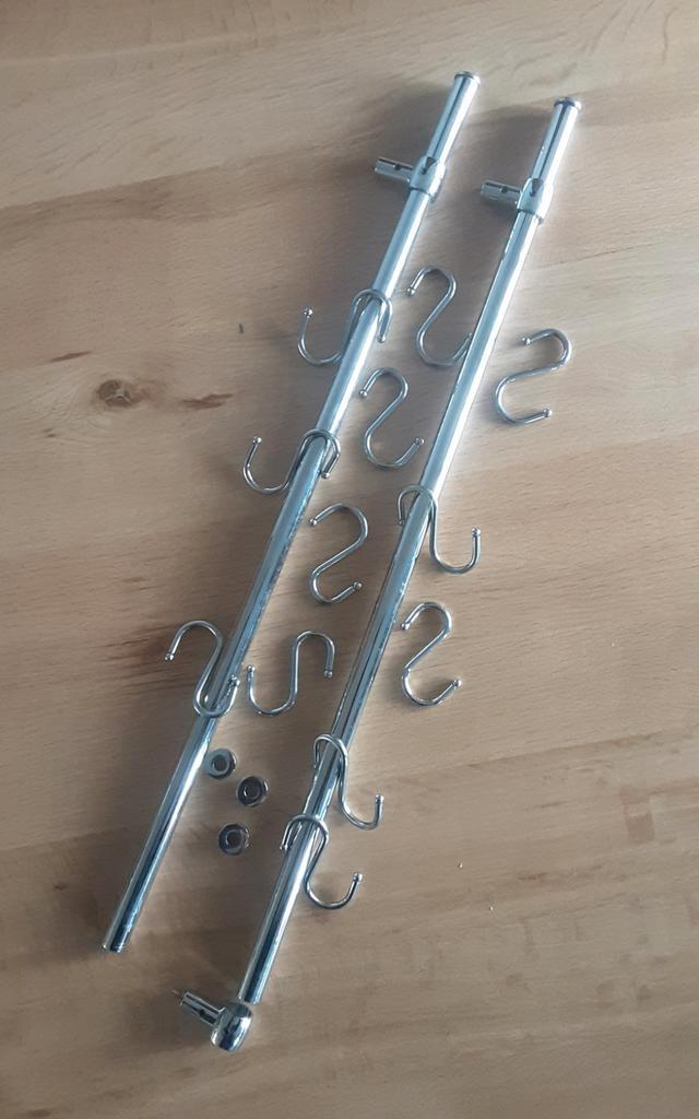 Keuken Ophangsysteem chroom, Huis en Inrichting, Woonaccessoires | Kapstokken, Gebruikt, Overige typen, Minder dan 100 cm, Metaal