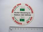 sticker ALARM BEWAKING Beveiliging Beuker mokum amsterdam, Verzenden
