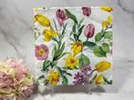 Knutsel servetten geel roze bloemen decoupage nr 549, Ophalen of Verzenden, Nieuw, Materiaal