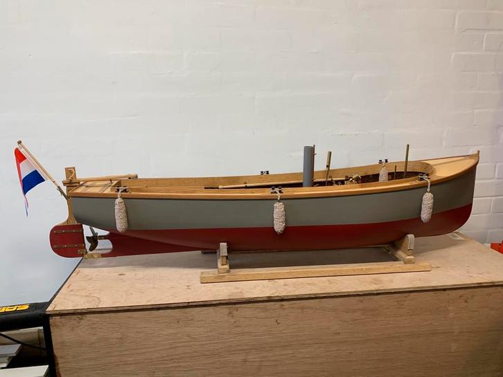 Stoomsloep met werkende stoommachine, Hobby en Vrije tijd, Modelbouw | Boten en Schepen, Zo goed als nieuw, 1:32 tot 1:50, Ophalen