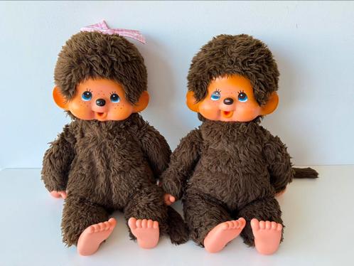 Knuffel aap jongen en meisje 45 cm (XL) / Monchhichi / 1974, Kinderen en Baby's, Speelgoed | Knuffels en Pluche, Gebruikt, Overige typen