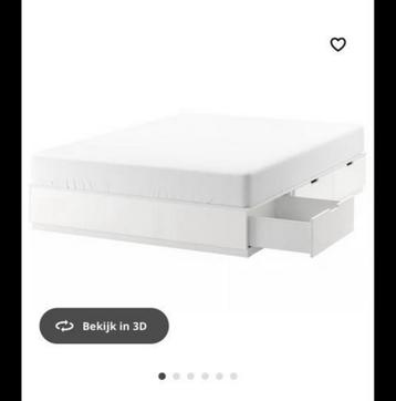 Nordli bedframe Ikea opberglades 140x200. - afbeelding 3