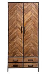 Opbergkast 'Brooklyn' Visgraat 90 cm, 200 cm of meer, Nieuw, Ophalen of Verzenden, Minder dan 150 cm