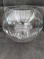 Riverdale  glazen Decoratie vaas, Ophalen, Gebruikt, Rond, Glas