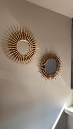 Set van 2 rotan spiegels diameter 30 cm, Minder dan 50 cm, Rond, Ophalen of Verzenden, Zo goed als nieuw