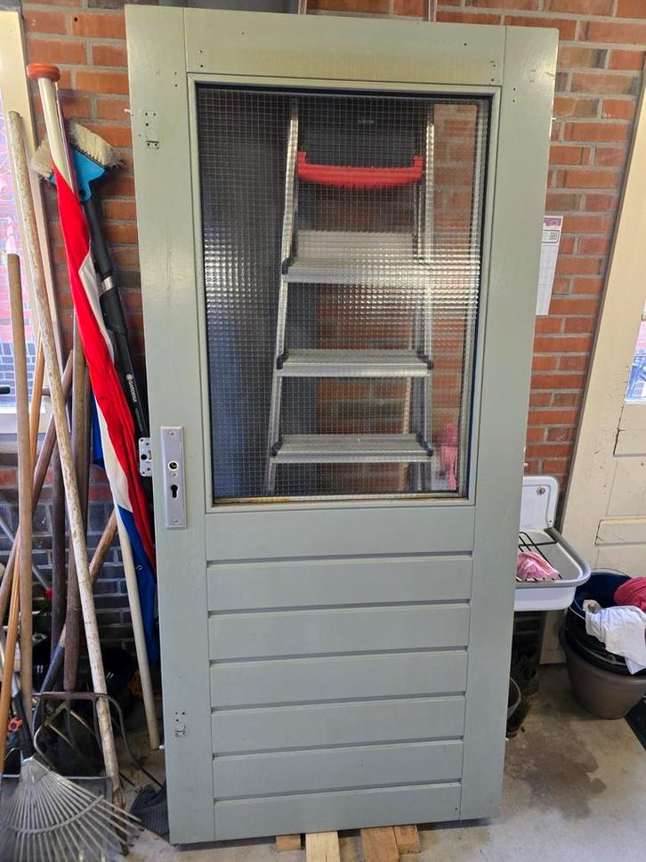 Gebruikte Buitendeur 92x201cm -  zonder glas, Doe-het-zelf en Verbouw, Deuren en Horren, Gebruikt, Buitendeur, 200 tot 215 cm