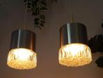 2x Vintage Hanglamp Jaren 60 70 Lamp Space Age STAFF Germany, Ophalen of Verzenden, Gebruikt, Glas, Minder dan 50 cm