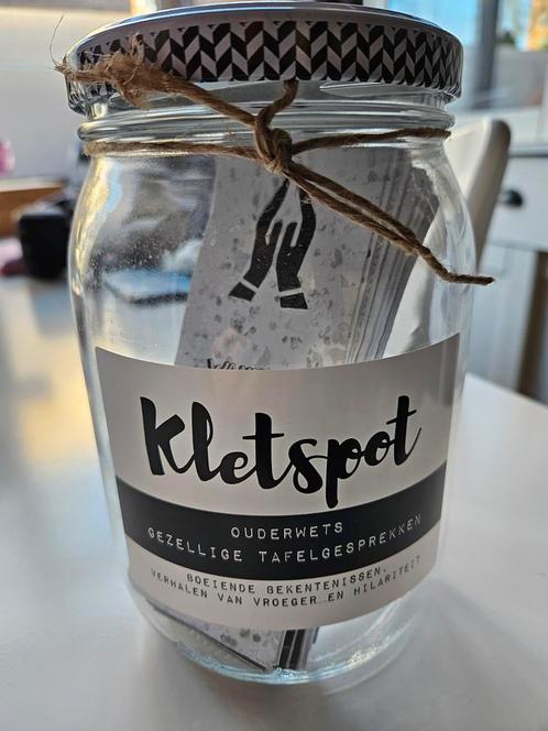 Kletspot - Open & eerlijk - Ouderwets gezellige tafelgesprek, Hobby en Vrije tijd, Gezelschapsspellen | Overige, Zo goed als nieuw