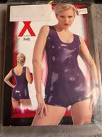Sexy kinky latex jumpsuit body met pijpjes nieuw maat S, Ophalen of Verzenden, Zwart, Body of Korset