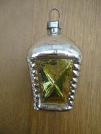 Mooie oude glazen kerstbal lampion lantaarn, Ophalen of Verzenden, Gebruikt