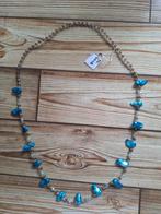 Nieuwe Zoetwaterparel Ketting Blauw, Ophalen of Verzenden, Nieuw, Blauw, Overige materialen