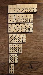 Oude dominostenen been en ebbenhout, Antiek en Kunst, Antiek | Speelgoed, Ophalen of Verzenden