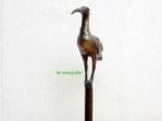 134* Bronzen wulp op stang (Boven €75 geen verzendkosten), Ophalen of Verzenden, Nieuw, Overige materialen, Dierenbeeld