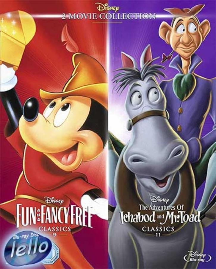 BD Fun and Fancy Free & Adventures of Ichabod and Mr Toad UK, Cd's en Dvd's, Blu-ray, Nieuw in verpakking, Tekenfilms en Animatie