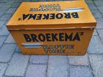 Oud groot blik broekema koffie thee geel, Verzamelen, Blikken, Ophalen, Gebruikt, Koffie, Overige merken