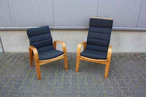 Pastoe FB06 fauteuil en FB05 fauteuil Cees Braakman, Huis en Inrichting, Fauteuils, Gebruikt, Hout, Stof, 50 tot 75 cm, Minder dan 75 cm