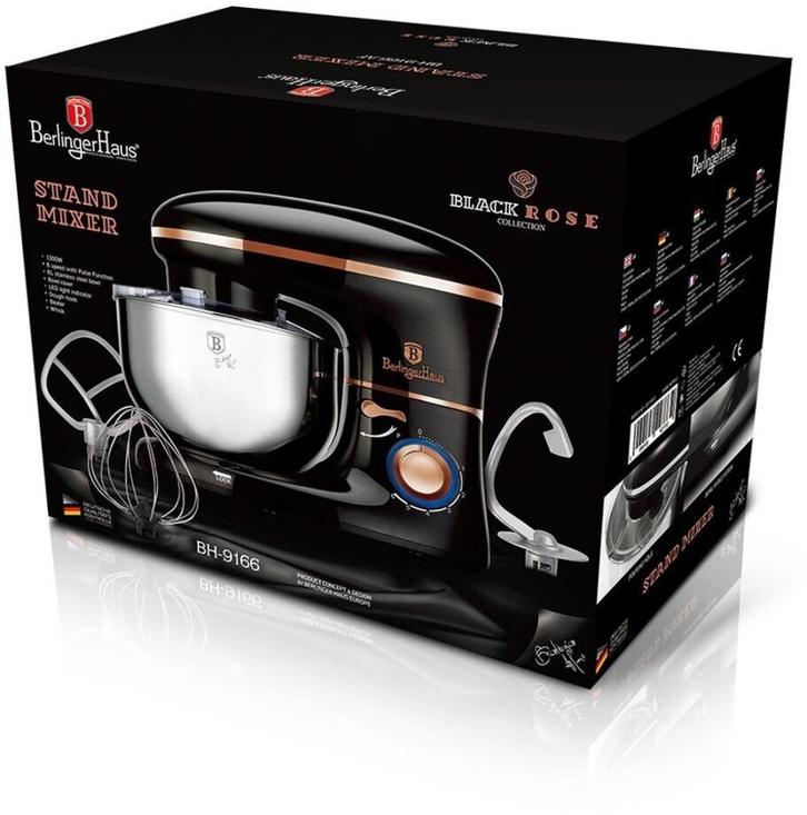 🧑‍🍳Nieuw: Berlinger Haus Keukenmachine - BH-9166🏷️€110-, Witgoed en Apparatuur, Keukenmixers, Nieuw, 4 liter of meer, 3 snelheden of meer
