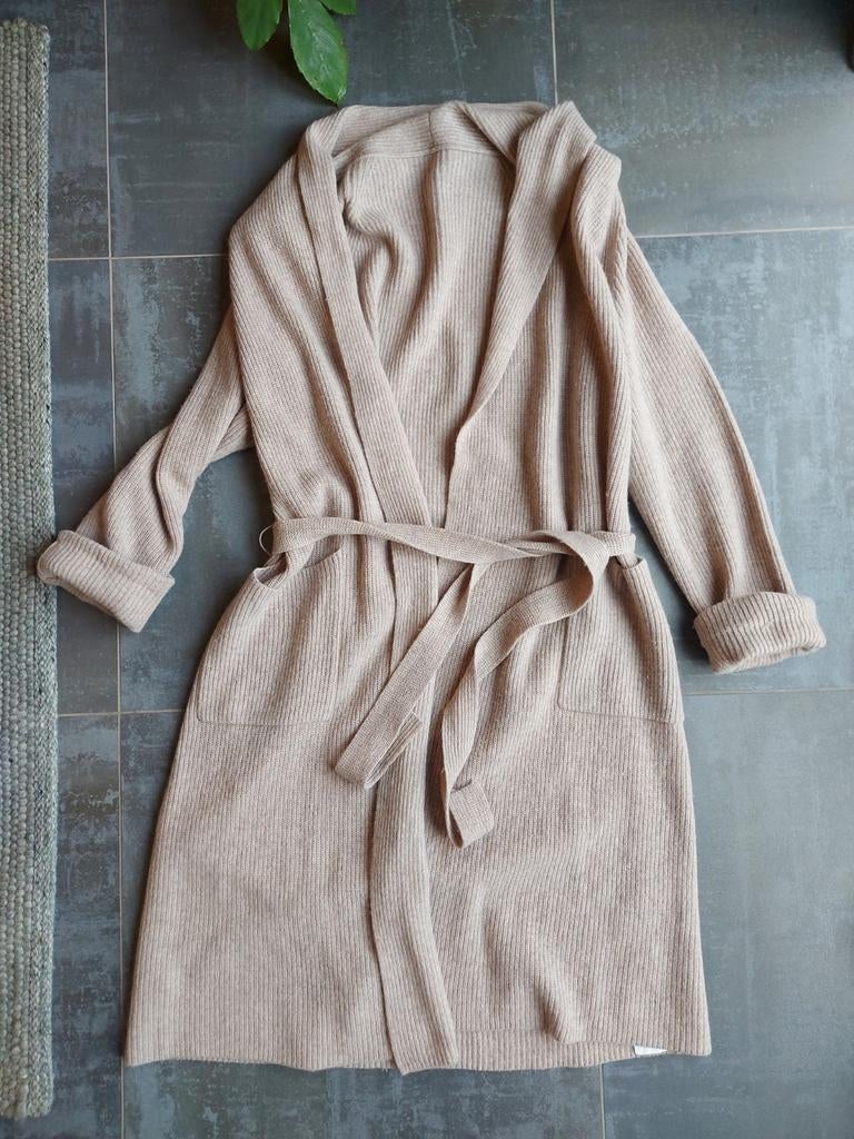 Max Mara Beige Wollen Vest XL, Verzenden, Beige, Zo goed als nieuw, Maat 46/48 (XL) of groter