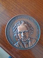 Bronzen munt Beethoven, Ophalen of Verzenden, Brons