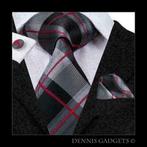 Dennis Gadgets: 100 % zijden stropdas ( 3 delig !! ) DG 3012, Nieuw, Met patroon, Ophalen, Rood