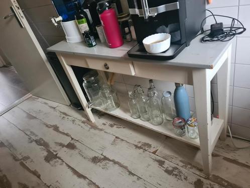 Sidetable met lade en plank, Huis en Inrichting, Tafels | Sidetables, Gebruikt, 25 tot 50 cm, 100 tot 150 cm, Rechthoekig, Grenenhout