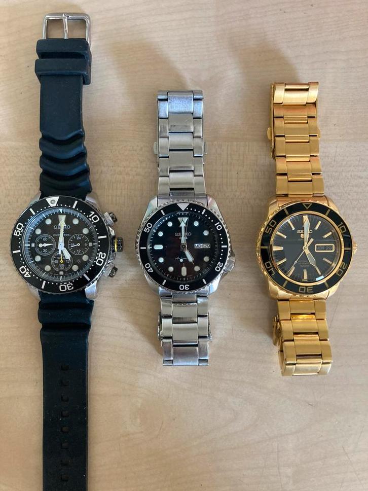Seiko’s Te Koop Nieuwstaat, Sieraden, Tassen en Uiterlijk, Horloges | Heren, Zo goed als nieuw, Seiko, Staal, Ophalen of Verzenden