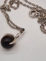 Zilveren ketting tijgeroog 835 41cm, Verzenden, Gebruikt, Zilver, Zilver