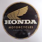 Honda Motorcycles zwart relief reclamebord van metaal deco, Ophalen of Verzenden, Nieuw, Auto's