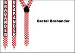 Bretel Brabander rood/wit geblokt--GRATIS VERZENDING., Verzenden, Nieuw, Feestartikel, Carnaval