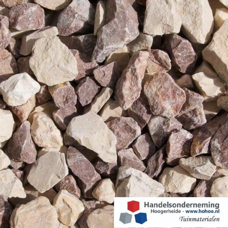 Cappuccino split roodachtig beige kleur parking tuin border, Tuin en Terras, Grind, Keien en Split, Nieuw, Split, Multi, Overige materialen