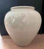 Vintage ECRI Katwijk Vaas - Handgedraaid, Wit, Aardewerk of Porselein, Ophalen of Verzenden, Zo goed als nieuw