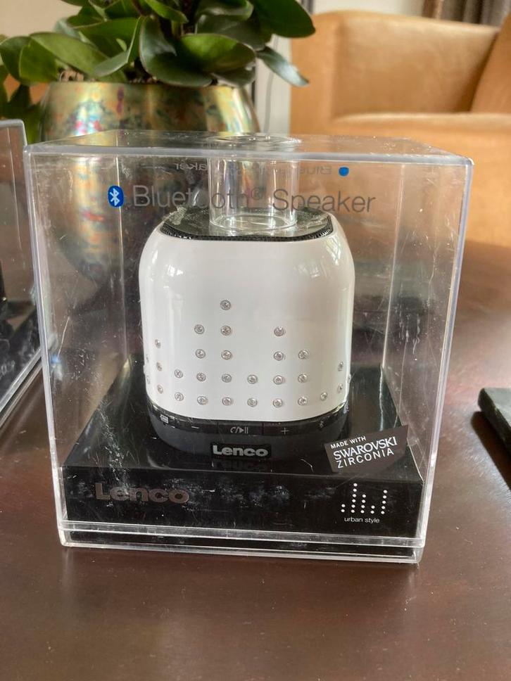 Lenco Swarovski draadloze speaker box luidspreker NIEUW, Audio, Tv en Foto, Luidsprekers, Zo goed als nieuw, Front, Rear of Stereo speakers