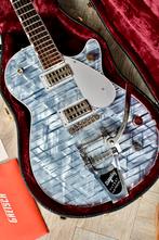 2019 Gretsch G6129T Jet Blue Pearl, Ophalen, Zo goed als nieuw, Solid body, Overige merken