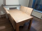 Grote eettafel inclusief 4-6 eetstoelen, Gebruikt, 200 cm of meer, Rechthoekig, 50 tot 100 cm