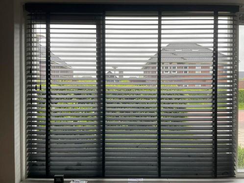 Zwarte Houten Jaloezieën - 6 stuks totaal, Huis en Inrichting, Stoffering | Gordijnen en Lamellen, Zo goed als nieuw, Zwart, Ophalen of Verzenden