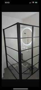Stijlvolle douchewand met zwart frame - z.g.a.n., Ophalen, 100 tot 150 cm, 200 cm of meer, Overige typen