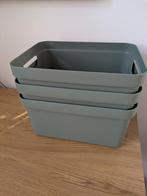Set van 3 opbergdozen (groen), Doe-het-zelf en Verbouw, Kratten en Dozen, Ophalen of Verzenden, Zo goed als nieuw, Doos, Minder dan 35 cm