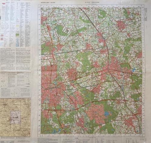 Topografische kaarten van Nederland 50K 1960-2000  M733, Boeken, Atlassen en Landkaarten, Gelezen, Landkaart, Nederland, 1800 tot 2000