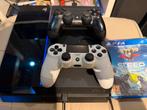 PS4 Slim 500GB Zwart + 2 Controllers + STEEP Game - Topstaat, Ophalen of Verzenden, Zo goed als nieuw, Met 2 controllers, Slim