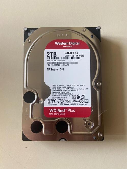 WD Red Plus 2tb NAS HDD *WD20EFZX*, Computers en Software, Harde schijven, Zo goed als nieuw, Desktop, HDD, SATA, Ophalen of Verzenden