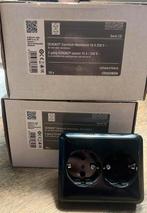 Jung 21x 2 voudige wcd half inbouw zwart, Ophalen of Verzenden, Nieuw, Stopcontact