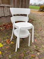 2 Witte Kunststof Stoelen, Ophalen, Kunststof, Gebruikt, Twee