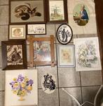 Oude geborduurde schilderijtjes / borduurwerkjes, Ophalen of Verzenden