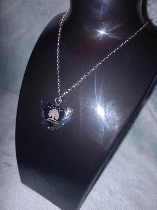 Herdenkingsketting Roestvrijstaal (Hartvorm met boom print &, Sieraden, Tassen en Uiterlijk, Kettingen, Nieuw, Overige materialen