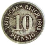 Duitsland: 10 pfennig 1892 G    ZF-, Ophalen of Verzenden, Duitsland, Losse munt