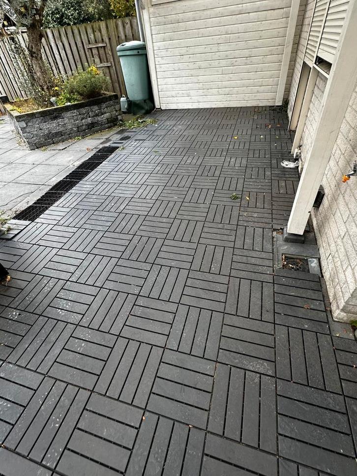 IKEA Runnen Vlonders - Donkergrijs, Tuin en Terras, Terrasdelen en Vlonders, Gebruikt, Kunststof, Ophalen